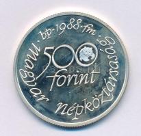1988. 500Ft Ag "Világ vadvédelmi alap" T:AU (PP) Adamo EM100
