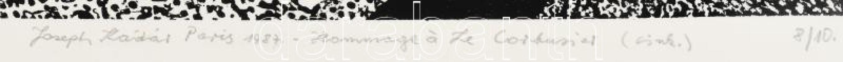 Joseph Kádár (1936-2019): Hommage a Le Corbusier. Szitanyomat, papír, jelzett, számozott (8/10). 27x...