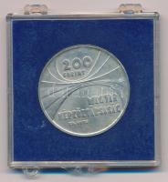 1975. 200Ft Ag "150 éves a Magyar Tudományos Akadémia" plomba nélküli "MNB" tokb...