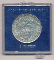 1976. 200Ft Ag "II. Rákóczi Ferenc" plomba nélküli "MNB" tokban T:BU, patina
Ad...