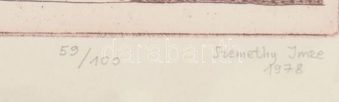 Szemethy Imre (1945- ): Mandarin, 1978. Rézkarc, papír, jelzett, számozott (59/100). Az Hommage a Ba...