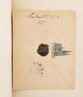 cca 1900, Emlékkönyv, bezárt állapotban, bronz női büszt verettel díszítve