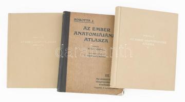 Sobotta J.: Az ember anatómiájának atlasza. Bp., 1911, Franklin. Újrakötött egészvászon kötés, egyik kötetben minimális jegyzettel, jó állapotban.