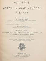 Sobotta J.: Az ember anatómiájának atlasza. Bp., 1911, Franklin. Újrakötött egészvászon kötés, egyik...