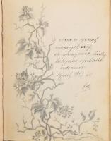 cca 1895-1910 emlékkönyv, tele bejegyzésekkel, bőrkötésben