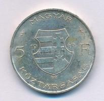 1946. 5Ft Ag "vastag Kossuth" T:AU,XF Adamo F8