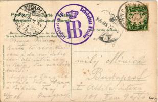 1906 Gruss aus München! / Német sör reklám / German beer advertisement. Heliocolorkarte von Ottmar Z...