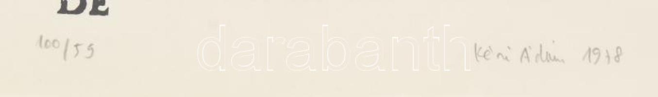 Kéri Ádám (1944-): Hommage á Bartók, 1978. Szitanyomat, papír, jelzett. Számozott (100/59). 36x33 cm...