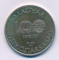 1985. 100Ft alpakka "Labdarúgó Világbajnokság 1986. - Mexikó" kapszulában T:BU