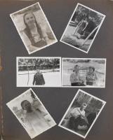 cca 1940-1944 Fotóalbum a II. világháború idején, ukrán területen készült képekkel: vidéki életképek...