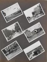 cca 1940-1944 Fotóalbum a II. világháború idején, ukrán területen készült képekkel: vidéki életképek...