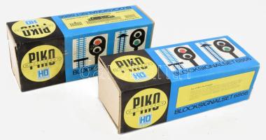 2 darab Piko 6966 Blocksignalset modell vasúti átjáró, dobozában, némi hiánnyal