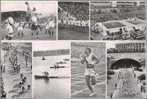 1936 Kb. 100 db Berlini nyári és Garmisch Partenkircheni téli olimpia gyűjtői cigarettakép, fekete-f...