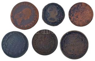 1774S 1/2kr Cu "II. József" + 1780S 1kr Cu "Mária Terézia" + 1781B 1/2kr Cu &quo...