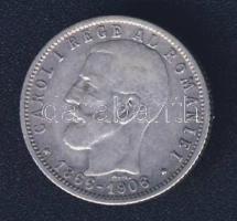 Románia 1906. 1L Ag "I. Károly uralkodásának 40. évfordulója" T:3