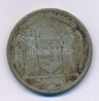 1930. 5P Ag " Horthy jobbra" T:F patina
Adamo P8