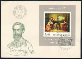 1967 Festmény (II.) vágott blokk FDC-n (4.000)