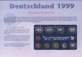 Németország 1999A Német Posta speciális kiadása, emlékpénzek és bélyegek kombinációja; 1Pf-5M össz. ...