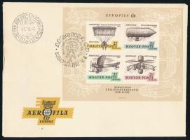 1967 Aerofila (I.) vágott blokk FDC-n (6.500)