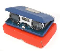 Sport Glass japán gyártmányú összecsukható tokos látcső, jó állapotban, 11x7 cm