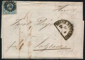 1853 3kr levélen "BAHNH.BAMBERG" - Sulzbach