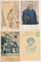 27 db RÉGI motívum képeslap vegyes minőségben: főleg francia katonai lapok