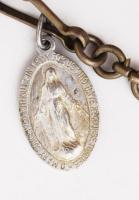 Ezüst (Ag) Doxa zsebóra. szép, ropbuszos számlappal, működőképes, jelzett, fém óralánccal d: 46 mm