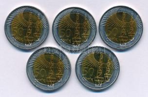 Azerbajdzsán 2021. 50q bimetál (5x) T:AU, patina Azerbaijan 2021. 50 Qepik bimetal (5x) C:AU, patina