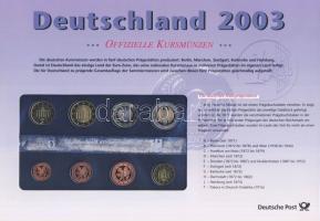 Németország 2003G Német Posta speciális kiadása, emlékpénzek és bélyegek kombinációja; 1c-2̈́...
