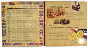Amerikai Egyesült Államok jó állapotú gyűjtőalbum az 1999-2008 közt kiadott "50 állam" 1/4...
