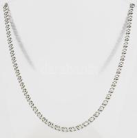 Ezüst(Ag) masszív fantáziaszemes nyaklánc, jelzett, h: 56 cm, nettó: 23,8 g