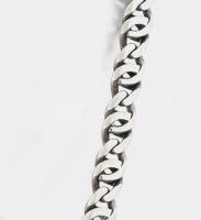 Ezüst(Ag) masszív fantáziaszemes nyaklánc, jelzett, h: 56 cm, nettó: 23,8 g