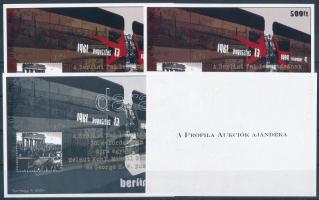 2009/84 A Berlini fal lebontásának 20. évfordulója 4 db-os emlékív garnitúra azonos sorszámmal (25.000)