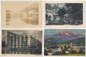 21 db régi külföldi város képeslap vegyes minőségben / 21 pre-1945 European town-view postcards in mixed quality