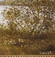 Losonci Lilla (1930 -): Zebegényi hajóállomás. Olaj, farost, jelzett. Dekoratív fakeretben. 50x70 cm