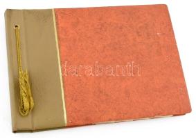 cca 1970-1980 Olaszországi utazás fotóalbuma, összesen kb. 40-50 db fotóval (Velence, Pisa, stb.), h...