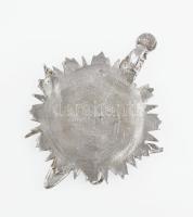 Ezüst(Ag) szabadkőműves medál, jelzett, 5,3×4,2 cm, nettó: 16,4 g