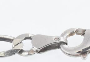 Ezüst(Ag) figaro nyaklánc, jelzett, h: 47 cm, nettó: 21,1 g