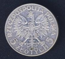 Lengyelország 1934. 5Zl Ag T:3