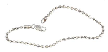 Ezüst(Ag) golyós karkötő, jelzett, h: 19 cm, nettó: 3,4 g