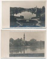 Bucharest, Bukarest, Bucuresti, Bucuresci; Carol Park - 2 pre-1945 original photo postcards