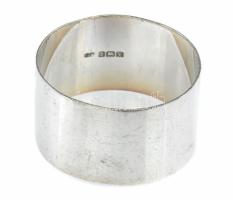 Ezüst(Ag) sima felületű szalvétagyűrű, jelzett, d: 4,2 cm, nettó: 23,5 g
