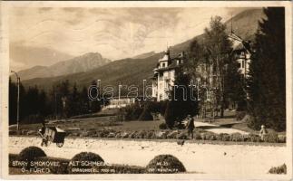 1929 Ótátrafüred, Tátrafüred, Altschmecks, Stary Smokovec (Magas-Tátra, Vysoké Tatry); Nagy szálloda / Grand Hotel. Fot. Hunfalvy Nr. 23., photo