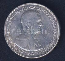 1930. 5P Ag "Horthy jobbra" T:3+