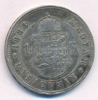 1883KB 1Ft Ag "Ferenc József / Barokk címer" T:XF patina, több ph.
Adamo M15