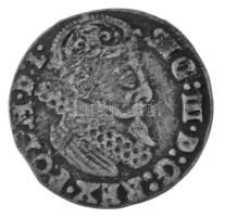 Lengyel-Litván Nemzetközösség 1624. 3gr Ag "III. Zsigmond" Krakkó (1,95g) T:VF, patina, pici kitörés a peremen Polish-Lithuanian Commonwealth 1624. 3 Groszy Ag "Sigismund III" Krakow (1,95g) C:VF, patina, tiny crack at the edge Krause KM#31