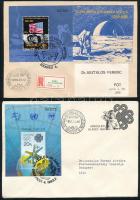 25 db 1945 utáni FDC, mind blokkal bérmentesítve, közte ajánlottak és futottak is