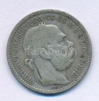 1893KB 1K Ag "Ferenc József" T:F, patina Adamo K5