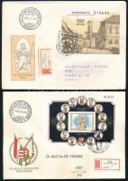 40 db 1945 utáni FDC, javarészt futottak, ajánlva, blokkokkal is