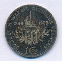 Ausztria 1908. 1K Ag "Ferenc József - Jubileum" T:VF, patina, pici peremhiba 
Austria 190...